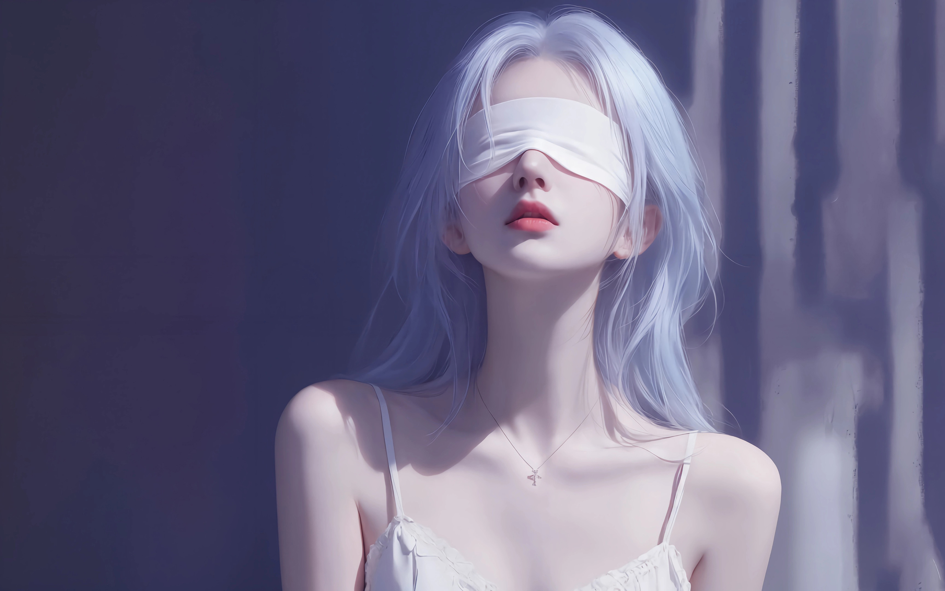 唯美蒙眼女神3200x2000分辨率壁纸_彼岸图网